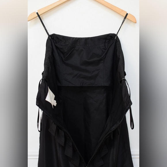 Badgley Mischka Black Strapless Floor Length Mermaid Gown Sz 10 Formal Prom Y2K - Picture 11 of 13